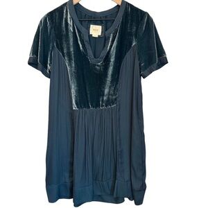 Anthropologie Maeve Mini Dress - Emerald Green, Size Medium Petite